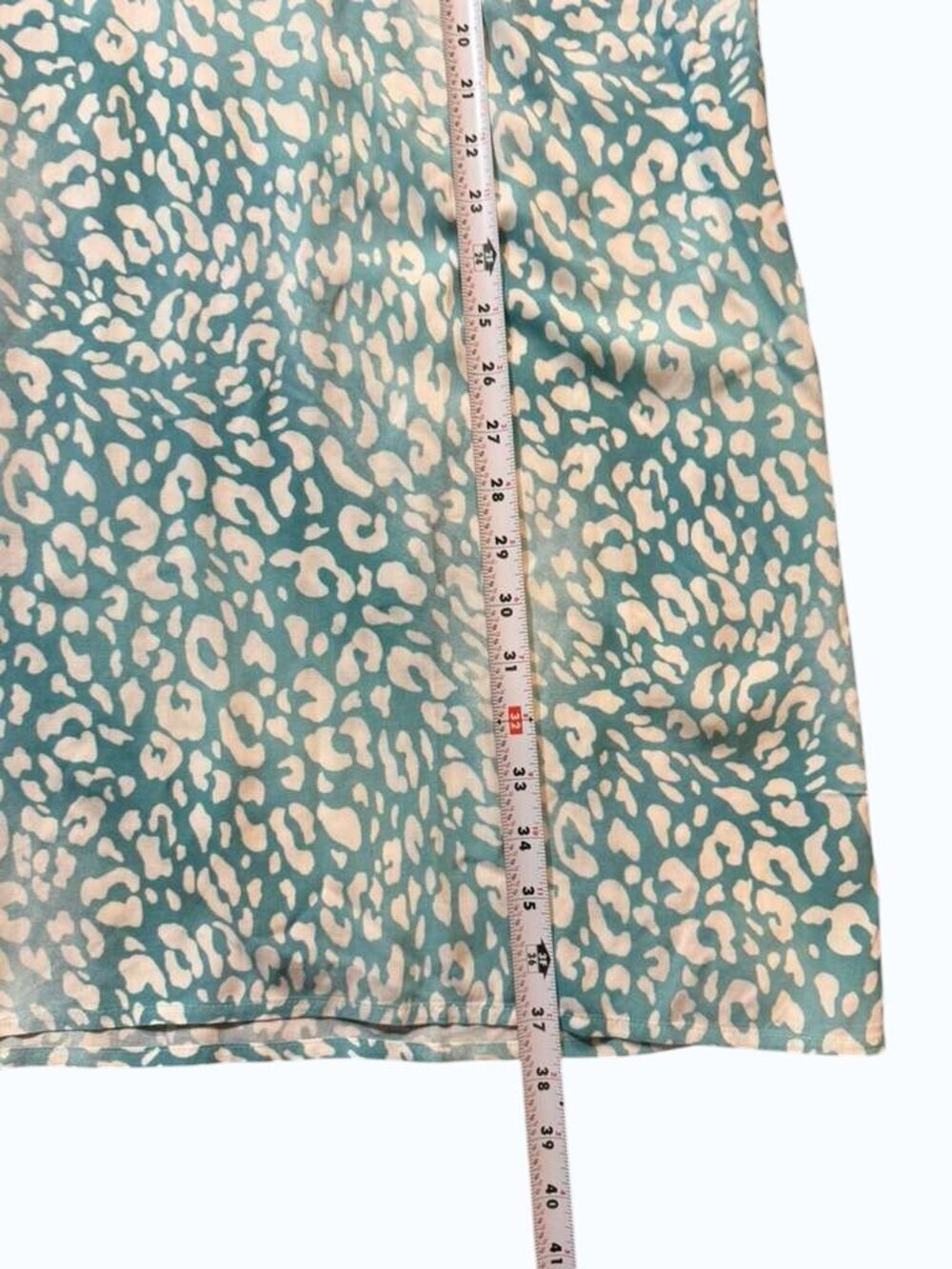 Notori Women's Tunic Dress Size L Blue White Animal Print 100% Rayon Casual - Picture 6 of 9